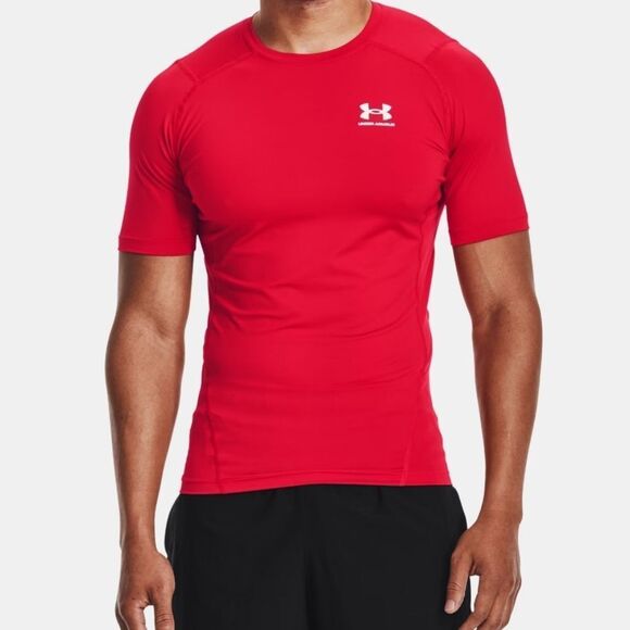 Under Armour HeatGear  Red Compression Tee Short Sleeve #7 - Picture 1 of 4